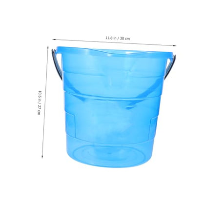Portable Plastic Water Bucket with Handle Transparent Wash Bucket for Home and Dormitory Use for Storing Water and Cleaning Products