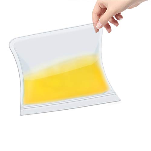 10 Pack Quart Freezer Bags, Reusable Food Storage Bags for Vegetable, Liquid, Snack, Meat, Sandwich, 8.46x7.28 Inch - size: 0.25 Gallon