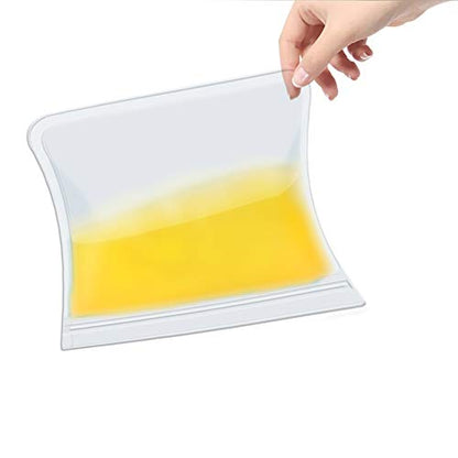 10 Pack Quart Freezer Bags, Reusable Food Storage Bags for Vegetable, Liquid, Snack, Meat, Sandwich, 8.46x7.28 Inch - size: 0.25 Gallon