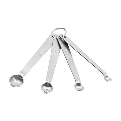Fox Run Brands 4-Piece Pinch Spoons Measuring, 0.25 x 0.5 x 4.75 inches, Metallic