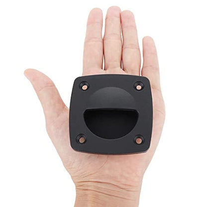 VTurboWay Nylon Square Flush Pull Handle, Marine Boat Yacht Cabin Accesories, Black
