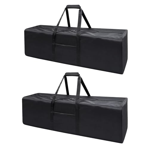 Urbanstand 46 inch Foldable Duffel Lock Zipper Travel Camp, Black 2Pack - color: Black, size: 46 Inch