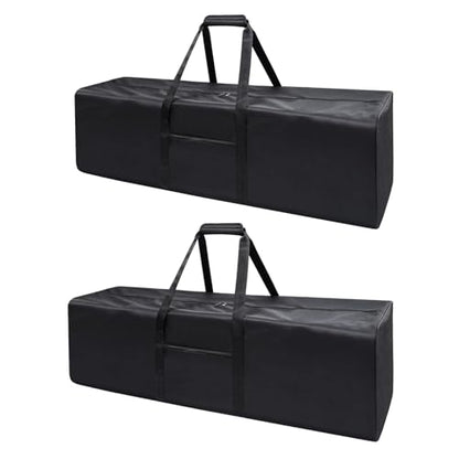Urbanstand 46 inch Foldable Duffel Lock Zipper Travel Camp, Black 2Pack - color: Black, size: 46 Inch