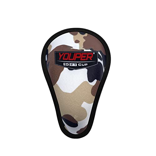 Youper 2 Pack Youth Brief with Soft Protective Athletic Cup, Youth Compression Underwear for Baseball & Football - color: Black & Camo, size: Medium