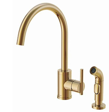 Gerber D401058BB Plumbing Parma Kitchen Faucet with Spray, Brushed Bronze - color: Brushed Bronze