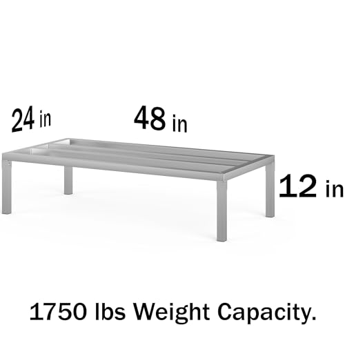 Aluminum Dunnage Rack 48" x 24" | 12" Off The Floor | 1100 Lbs Capacity - size: 48" Long x 24" Wide | Height: 12" Off The Floor