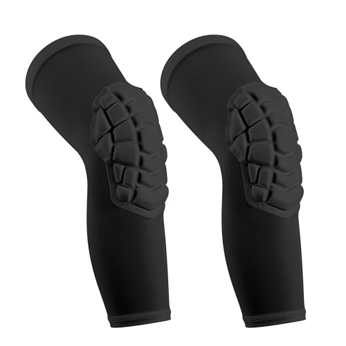 Basketball knee pads, compression leg covers for teenagers and adults, wrestling knee pads, football volleyball, pickleball, weightlifting knee pads (1 pair) (Black, X-Small) - color: long black 2, size: X-Small
