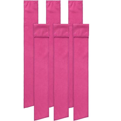 Fanfanwin 6 Pcs Football Towels with Buttons Quick Dry Sports, Pink | Button Design Prevents Slipping, Quick Dry Basketball Workout, Lightweight Sweat Absorbent Towels Athletes Gym Training Use - color: Pink