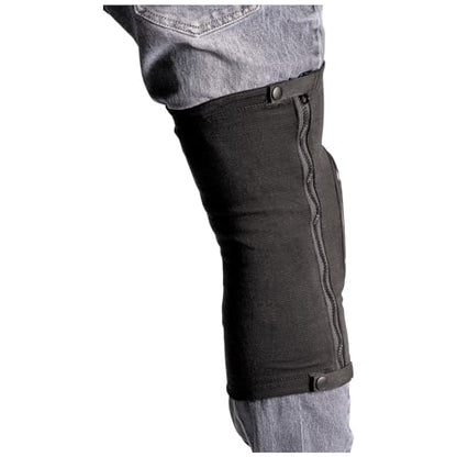 Klein Tools 60630 Tough-Flex Knee Sleeves for Work, Construction, Low-Profile Sleeve with Zipper, Gel-Like Foam, Black, L/XL - size: L/XL