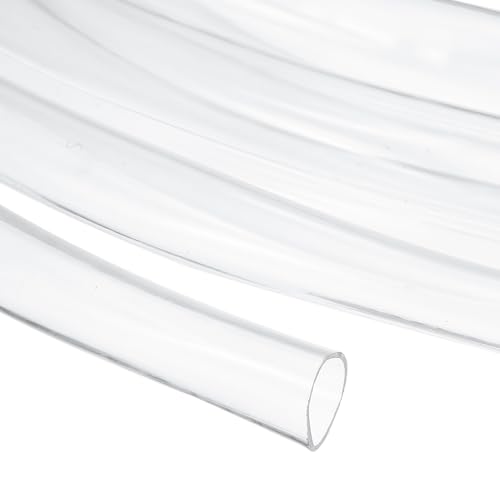 uxcell 5/8 Inch Clear PVC Tubing, 16mm ID x 18mm OD - 15ft PVC Tube Lightweight Vinyl Hose, Transparent Flexible Plastic Water Tubing for Air Oil Water Transfer Aquarium Irrigation