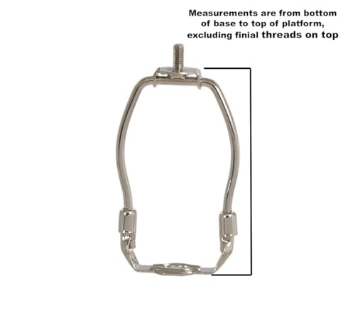 B&P Lamp® 9-1/2 Inch Regular Weight Lamp Shade Harp Holder for Table and Floor Lamps, Brass Plated Steel Finish - size: 9-1/2 Inch