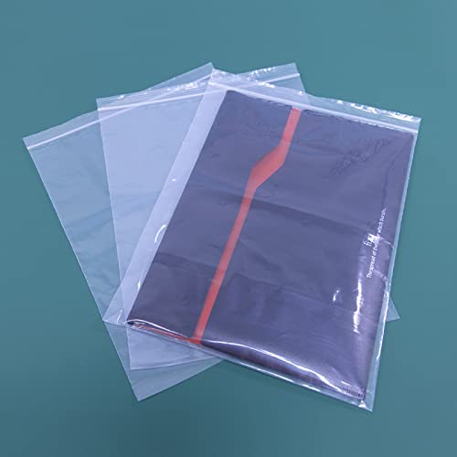 100 Count - 10" x 13" Clear Zip Bags - 2 Mil Reclosable Zip Plastic Poly Bags with Lock Seal Zipper for Clothing, T-Shirt, Prints, Photos, Documents - size: 10" x 13"