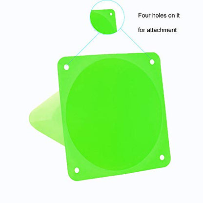 Alyoen 9 inch Traffic Cones, Plastic Sport Cones, Green Soccer Training Cones for Outdoor Activity & Festive Events (Sets of 10/15/ 20) - color: Green-10 Pack