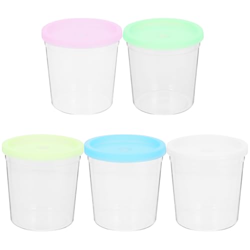BESTonZON 12-Pack Transparent Jellyfish Betta Cups with Lid 3.03X2.87X2.48In Durable Flower Arrangement Cups for Home Party and Fish Farming