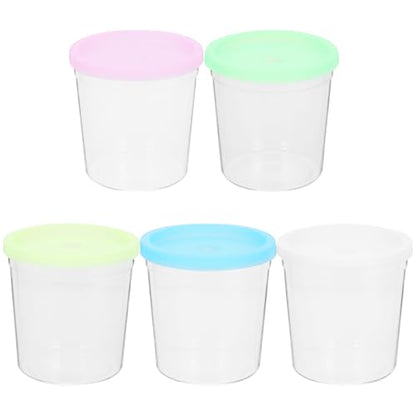 BESTonZON 12-Pack Transparent Jellyfish Betta Cups with Lid 3.03X2.87X2.48In Durable Flower Arrangement Cups for Home Party and Fish Farming