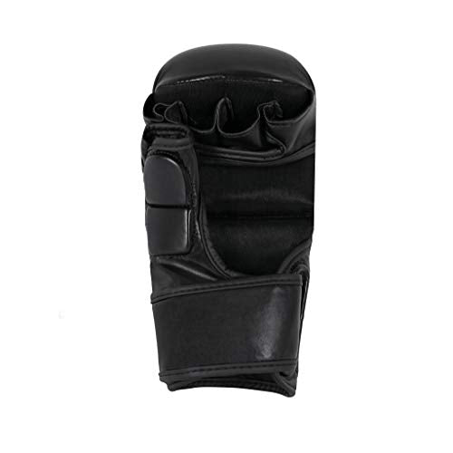 Vali MMA Hybrid Gloves Shooter for Sparring Grappling Training in Martial Arts - color: Black, size: Small-Medium