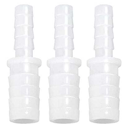 Plastic Hose Barb Reducer Pipe Fittings, 1/4" to 3/16" Hose ID Connectors Joint Splicer Mender Adapter Union Boat Water Air Aquarium O2 Fuel (Pack of 3) - size: 1/4"-3/16", style: 3