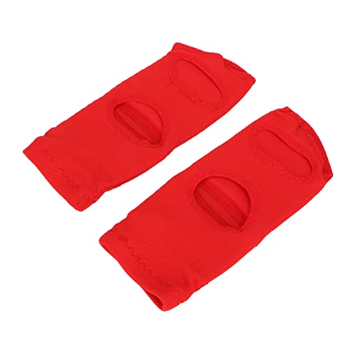 Boxing Foot Protector Adult Taekwondo Training Gear, Non Slip Impact Ankle Support Pads with Foam Liner, Red PU Leather Foot Gear for Martial Arts - size: Small