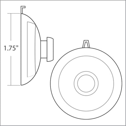 12 Pack Suction Cups, Heavy Duty Super Sucker Suction Cup Without Hook, 1.75" Diameter, 4 pounds Downward Weighted Rate, Display Signage in Retail, Ideal for Home, Office, & Retail Stores