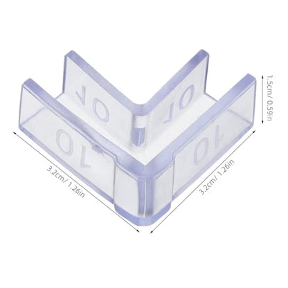 25pcs Aquarium Glass Corner Protectors 10mm PVC Edge Guards for Fish Tank Safety and Furniture Protection, L-Shaped 90° Thickened Non-Adhesive Corner Guards for Home Use