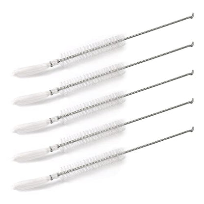 Utoolmart 15mm Dia Twist Handle Nylon Test Tube Brush Bottle Cleaning Brush Cleaner Industrial Brush Straw Cleaning Brush Manual Wire Brush 5Pcs
