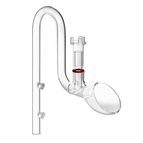 Glass Lily Pipe Outflow with Surface Skimmer for Planted Tank Aquarium (13mm for 12/16mm (1/2'' i.d.) tubing) - size: 13mm for 12/16mm (1/2'' i.d.) tubing