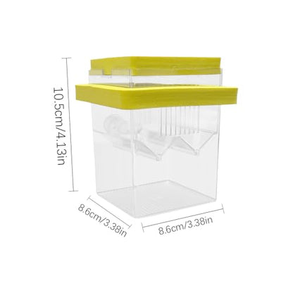 Aquarium Breeder Box – Fish Breeding Tank Box, Floating Fish Isolation Box With Suction Cups, Fish Egg Hatching Box For guppiess & Betta, Small Fish Breeder Tank, Fish Hatchery Box For Aquariums
