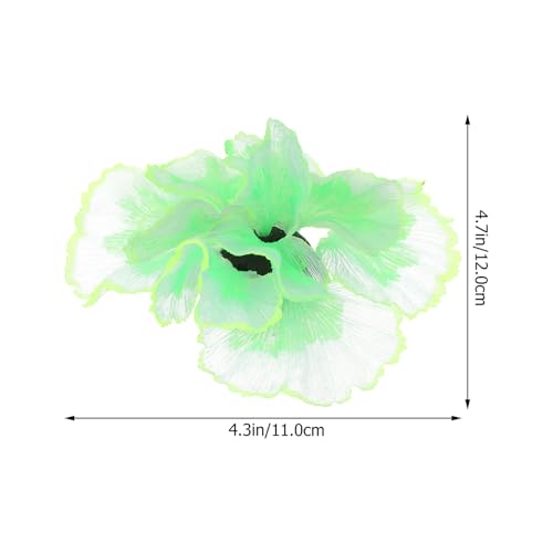 Mikikit Artificial Aquarium Plant Silicone Ornament Fish Tank Decoration Mini Aquatic Plant Green Water Grass for Freshwater and Saltwater Tanks