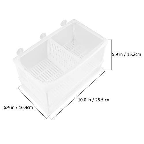 Hemobllo 1PC Fish breeding Tanks Fry net Breeder Fish net for Fish Tank Fry Breeder Tank Separation Net drip Acclimation kit Fish Tank Hatchery Water Changer Dripping Water White