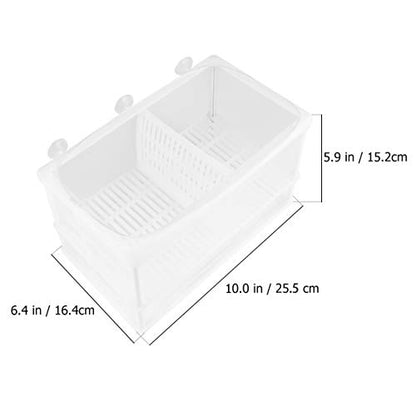 Hemobllo 1PC Fish breeding Tanks Fry net Breeder Fish net for Fish Tank Fry Breeder Tank Separation Net drip Acclimation kit Fish Tank Hatchery Water Changer Dripping Water White