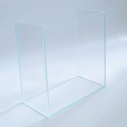 High-Clarity 3.5 Gallon Fish Tank 30 * 15 * 30CM - Low Iron Glass Aquarium with Space-Saving Thin & Narrow Designs | Includes Non-Slip Mat, Corner Guards + Decor | Ideal for Desktop/Bathroom - size: Small
