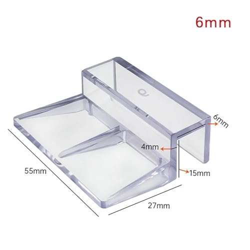 60 Pcs Acrylic Support Brackets for Fish Tank – Hold Rimless Aquarium Glass Cover Lid(A1)