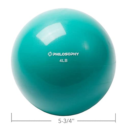 Philosophy Gym Toning Ball - Soft Weighted Mini Medicine Ball - style: 4 LB