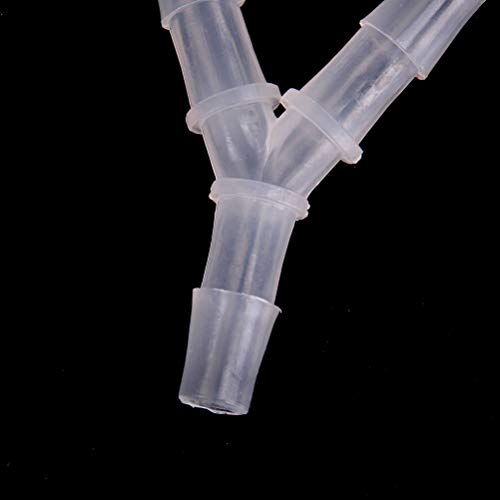 Plastic Barb Equal Y Tee 1/2" hose ID Polypropylene pipe connectors Plastic Joint Splicer Mender Adapter Union Boat Water Air Aquarium O2 Fuel (pack of 5)