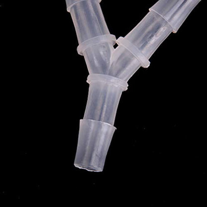 Plastic Barb Equal Y Tee 5/32" hose ID Polypropylene pipe connectors Plastic Joint Splicer Mender Adapter Union Boat Water Air Aquarium O2 Fuel (pack of 3) - size: 5/32 Inch, style: Pack of 3