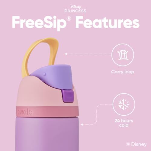 Owala Princess FreeSip Stainless Steel Water Bottle 24 oz Rapunzel - color: Rapunzel, size: 24 Ounces