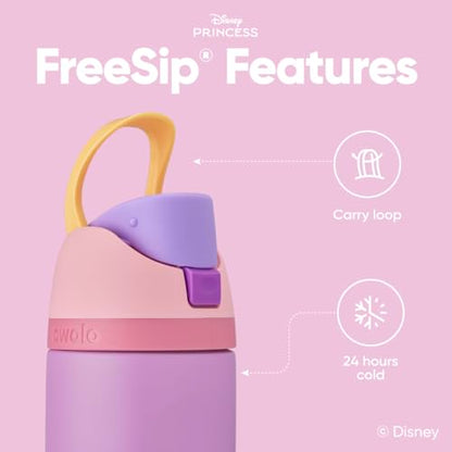 Owala Princess FreeSip Stainless Steel Water Bottle 24 oz Rapunzel - color: Rapunzel, size: 24 Ounces