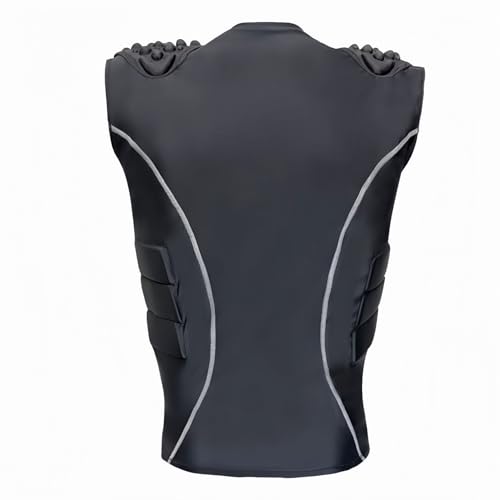 Topeter Padded Compression Shirts with Chest Guard, Rib Protector & Shoulder Pads for Contact Sports - size: Large
