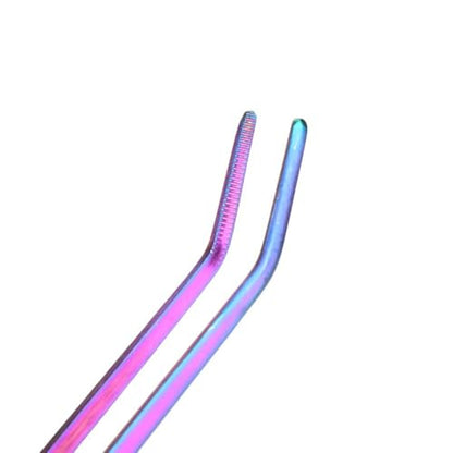10.6Inch Stainless Steel Aquarium Tweezers Curved Design Ergonomic Non-Slip Grip for Planted Tank Fish Feeding Reptile Care(Curved Tweezers)