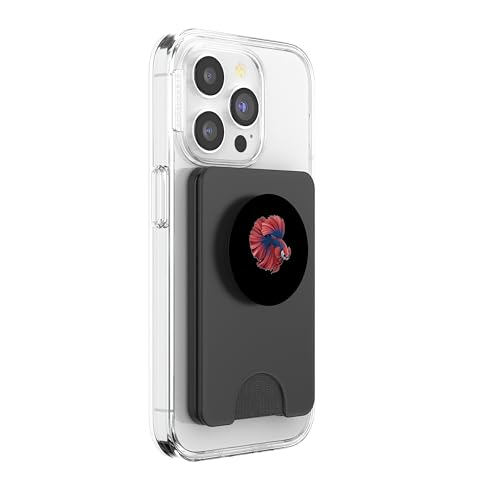 Colorful Betta Fish Portrait Vibrant Aquarium Art PopSockets PopWallet for MagSafe - style: Magnetic PopWallet