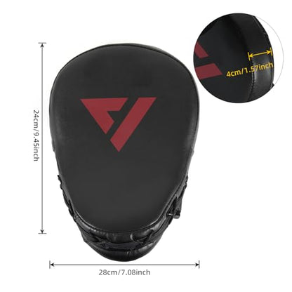 Valleycomfy Boxing Pads Punching Mitts for Training,Muay Thai,Martial Arts - color: Red