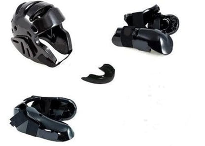 Proforce 6 piece Karate Sparring Gear Set Combo - color: black, size: adult XL