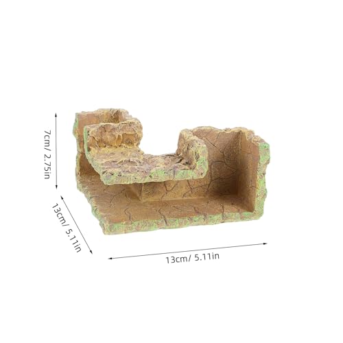 COLLBATH Aquarium Corner Cave Fish Tunnel Shelter Tube Shrimp Breeding Hideout Natural Stone Style Fish Tank Shrimp Hiding Habitat for Freshwater Tanks