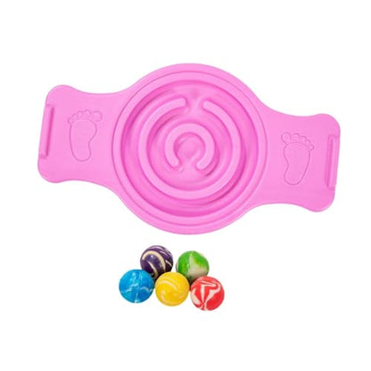 Balance Board Labyrinth Disks Sensory Training Anti-Slip Pedals Wobble Stability Board Strength Training for Kids Skiing Fitness - color: Pink