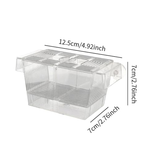 predolo Aquarium Hatching Box for Fish Breeding with Suction Cups for Betta Guppy, L - size: L