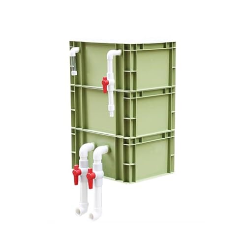 Aquarium Turnover Box DIY Pond Filter Kit External Water Circulation System PP Material Multi-Layer Filtration Quiet Operation Compatible Fish Tanks and Hydroponics No Pump Included - size: 40x30x61cm