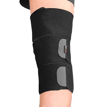 Universal Knee Compression Support – Hot and Cold Therapy System Adjustable Knee Support with Direct Stick Packs & Dual Compression Straps – Breathable & Hypoallergenic Design - style: Knee