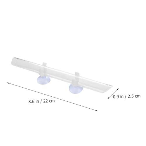 2.5x22cm Acrylic Shrimp Feeder with Bowl Fish Tank Dish Clear Glass for Shrimp