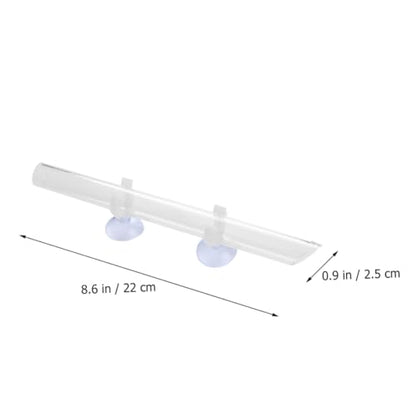 2.5x22cm Acrylic Shrimp Feeder with Bowl Fish Tank Dish Clear Glass for Shrimp