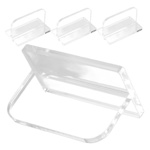 COLLBATH 4Pcs Aquarium Lid Handles Sturdy Acrylic Fish Tank Cover Parts with Easy Installation Double Sided Adhesive for Secure Grip Design for Fit Lids